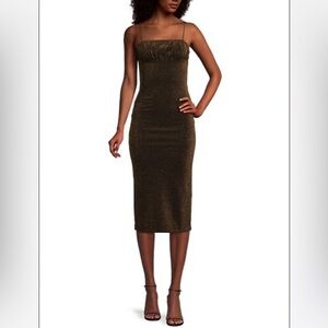 NWT Hansel & Gretel Anja Body-Con Black/Gold Dress XS
